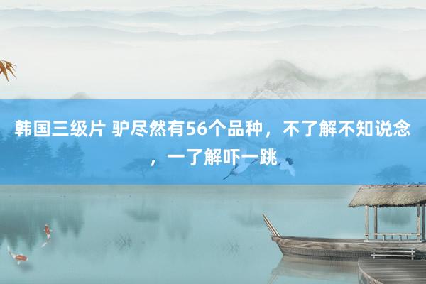 韩国三级片 驴尽然有56个品种，不了解不知说念，一了解吓一跳