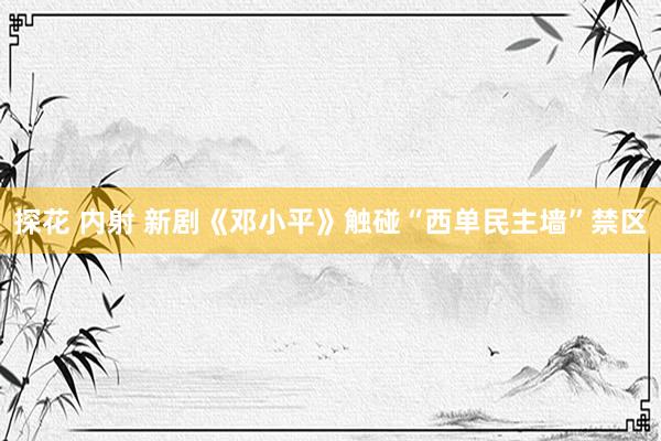 探花 内射 新剧《邓小平》触碰“西单民主墙”禁区